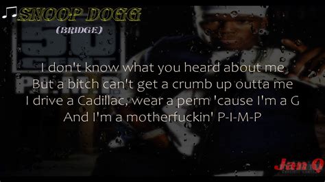 snoop dogg pimp lyrics.